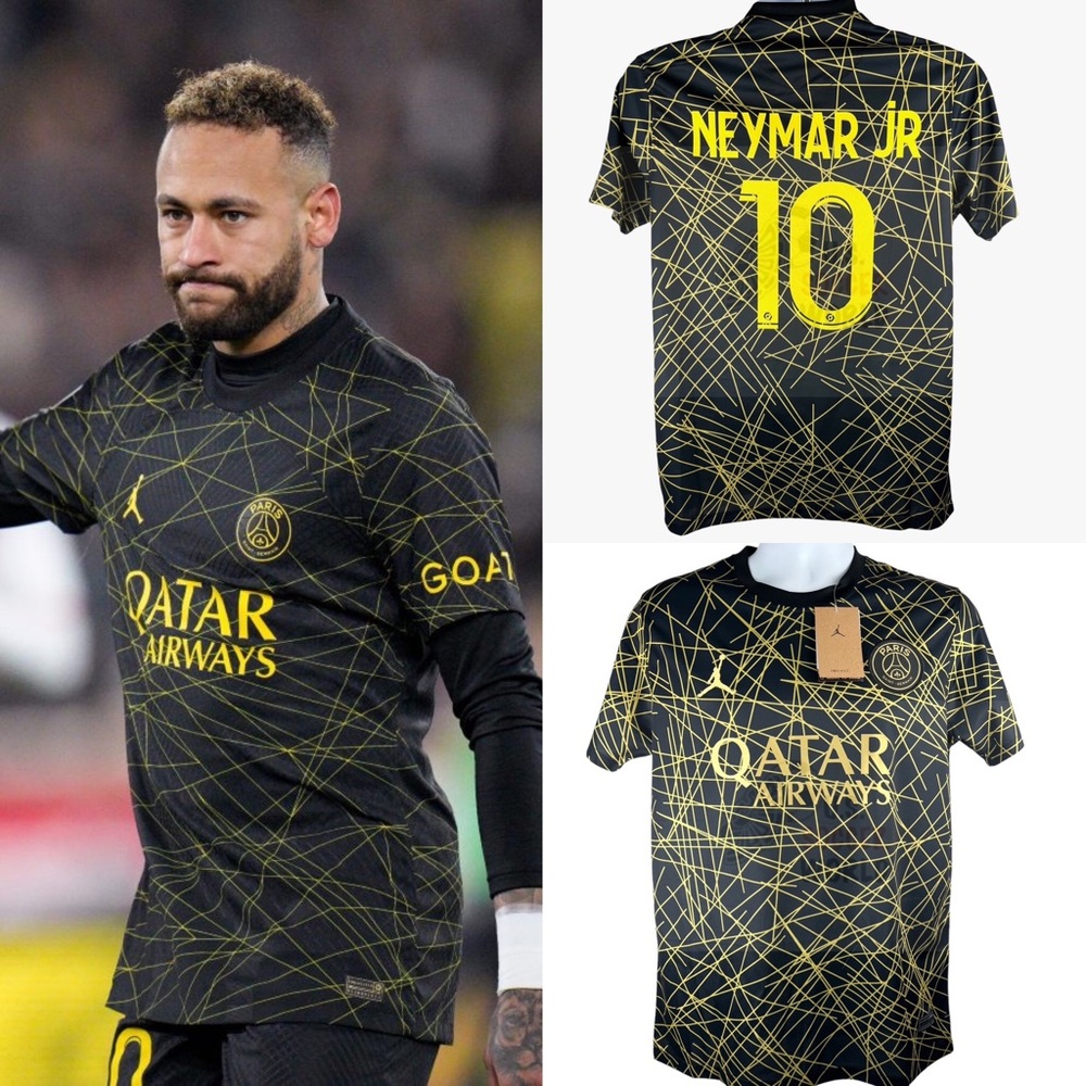🚨 NEW Men's Neymar #10 Paris Saint-Germain 2023/24 Stadium Fourth Soccer Jersey